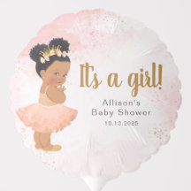 Princesa rosa dourada é um balão feminino