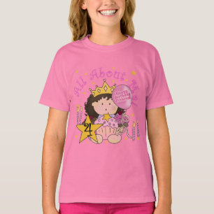 Princesa Sobre Os Meus 4º Aniversário Camisetas