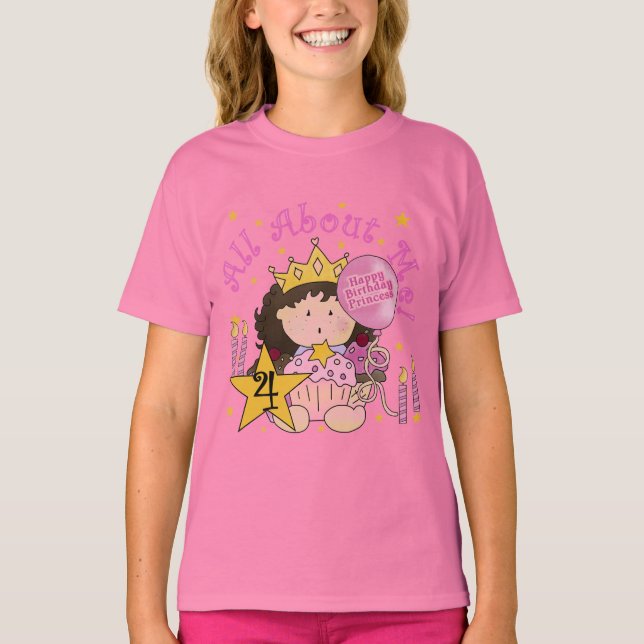 Princesa Sobre Os Meus 4º Aniversário Camisetas (Frente)