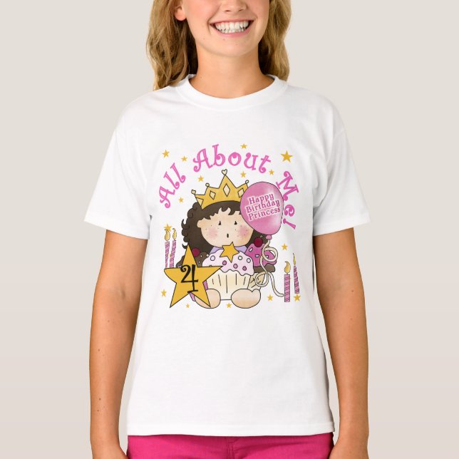 Princesa Sobre Os Meus 4º Aniversário Camisetas (Frente)