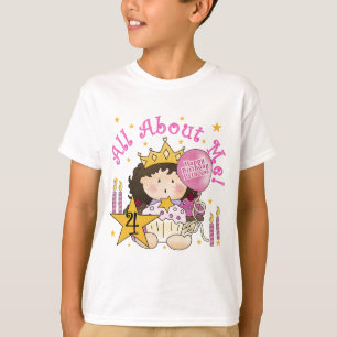 Princesa Sobre Os Meus 4º Aniversário Camisetas
