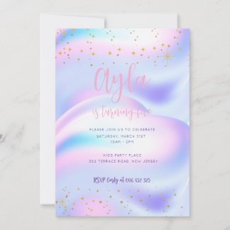 Princesa Sparkles 5 Birthday Convite