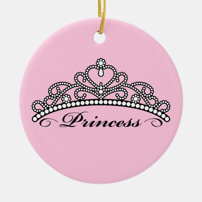 Princesa Tiara Ornamento (fundo cor-de-rosa) (Frente)