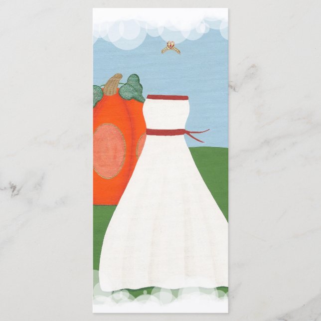 Princesa Vestido de Casamento, Cartões de menu de  (Frente)