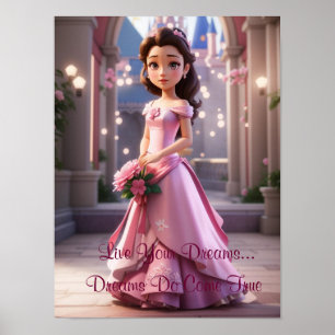 Princesa viva seu Poster de sonhos