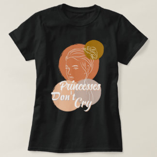 princesas não choram letras Escrevendo camiseta ne
