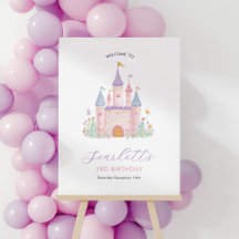 Princess Birthday Enchanted Castle Girls Welcome