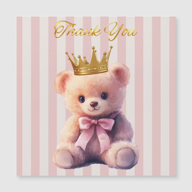Princess Teddy Bear Thank you (Frente)