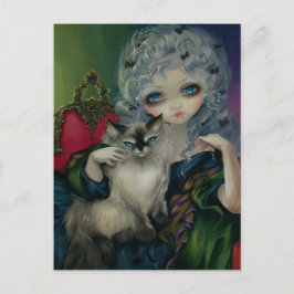 "Princessa com um Gato de Trapo" Cartão Postal