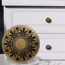 Principal Ornamento Grego - Preto e Dourado