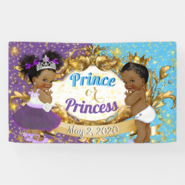 Príncipe Africano ou Princesa Roxo e Azul Elegante