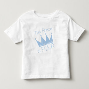 Príncipe Coroa 4º Aniversário Camisetas e presente