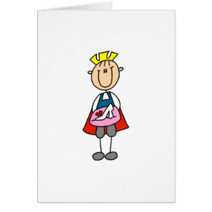 Príncipe encantamento com o cartão de vidro do