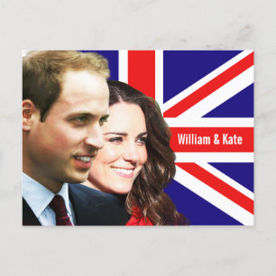 Príncipe William & cartão de Kate