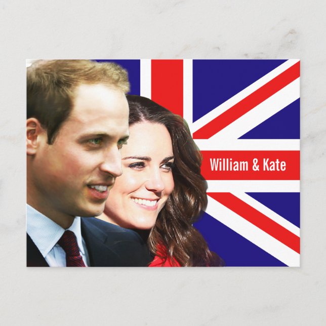 Príncipe William & cartão de Kate (Frente)