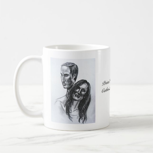 Príncipe William e caneca de Catherine Middleton (Esquerda)