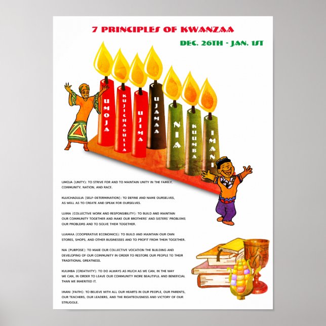 Princípios educativos do KWANZAA Poster 7, Símbolo (Frente)