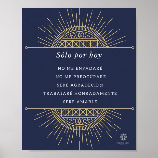 Principios Reiki, poster (Frente)