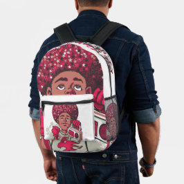 Print Cut Sew Backpack YOUTH Power Afro & Boombox