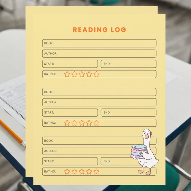 Printable Homeschool Activity Learning Reading Log (Criador carregado)