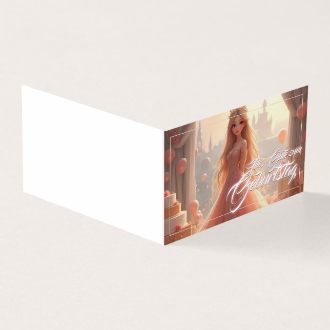 Prinzessin Geburtstagskarte em Rosa (Exterior)