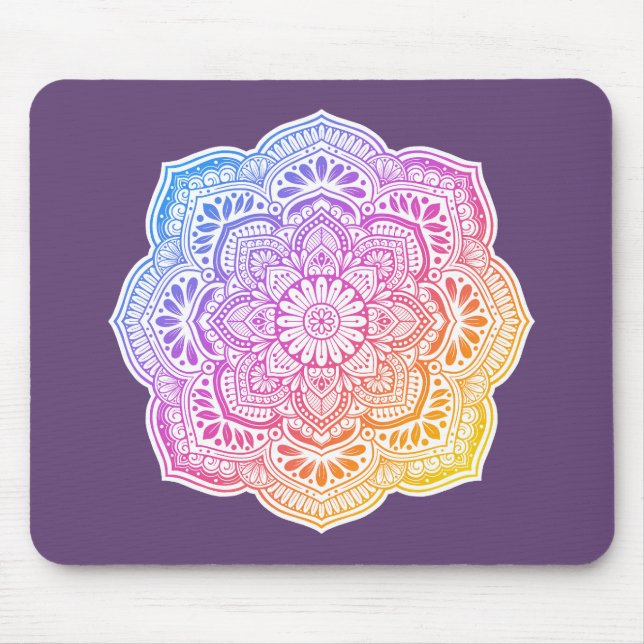 Prism Flower Mandala Mousepad (Frente)