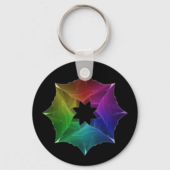 Prism Snowflake chaveiro (Frente)
