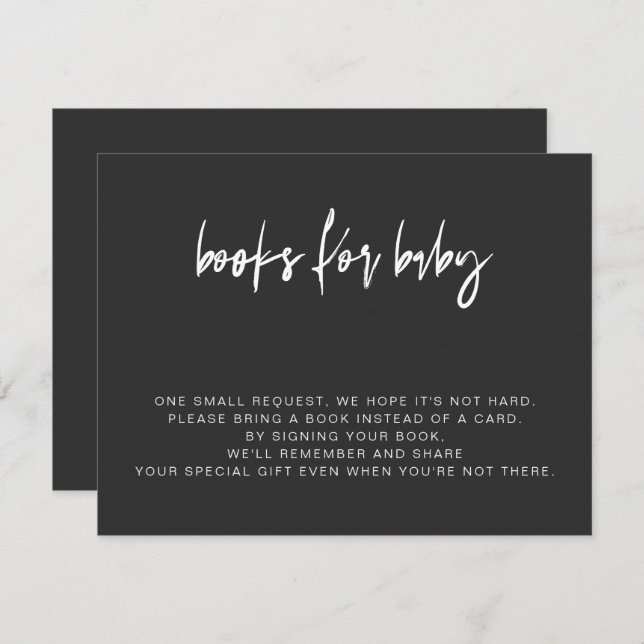 PRIYA Modern Edgy Black Livros para Cartão de Bebê (Frente/Verso)