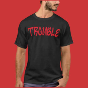 PROBLEMA   Camiseta com Tag de Grafite Vermelho