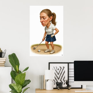 Problemas de Bunker - Impressão de Arte Golf