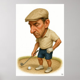 Problemas de Bunker - Impressão de Arte Golf