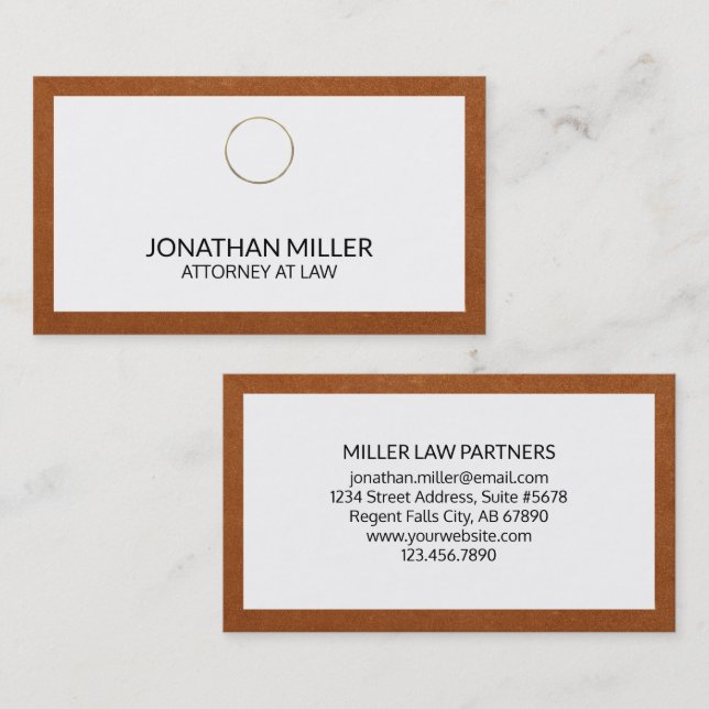 Procurador de luxo simples na Cartão de visita de  (Frente/Verso)