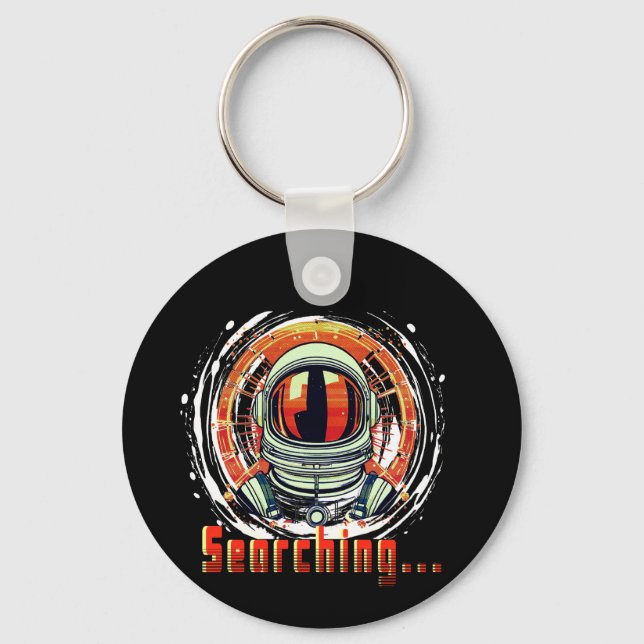 Procurando… Porta-Chaves de Retrato de Astronauta (Frente)