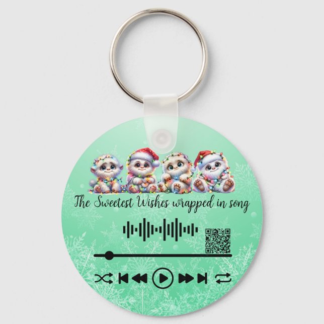 Procurar por vídeo, querer por Chaveiro de Natal (Frente)