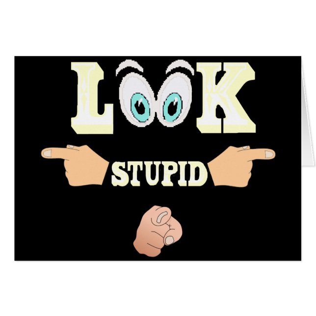 Procure Cartão Estúpido (Frente Horizontal)