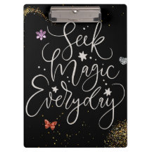 Procure Magia Todos os Dias - Prancheta Glam Glitt