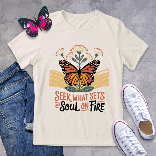 Procure o que define sua alma na camiseta da borbo