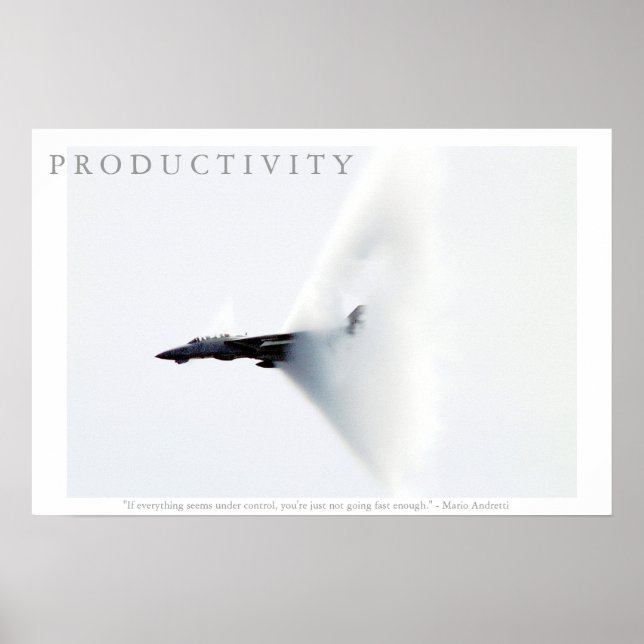 PRODUTIVIDADE Avião Motivativo e Poster de retti (Frente)