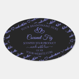 Produto Cloud Azul Negra Moderno Etiquetas de Prod