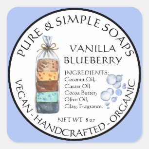 Produto de Etiqueta de Sabão de Aquarela