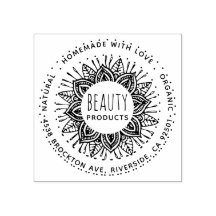 Produtos de beleza caseiros Carimbo comercial