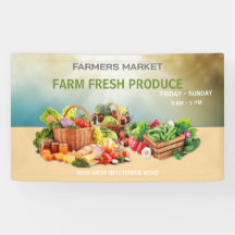 produtos de mercado de agricultores aquarela peque