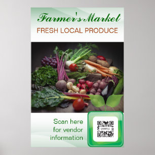Produtos frescos do modelo do poster