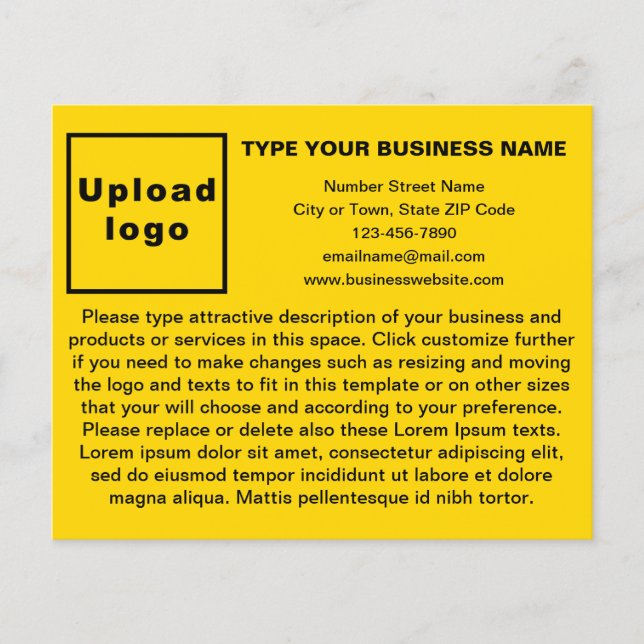 Produtos ou serviços comerciais no folheto amarelo (Frente)