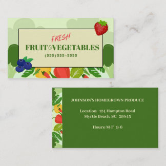 Produzir Cartão de visita de Frutas e vegetais