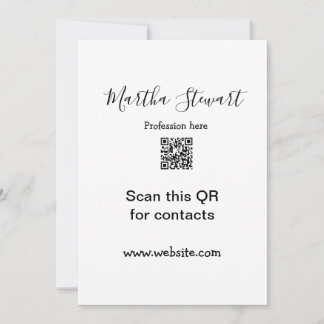 Profession add QR code details website company bus