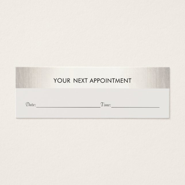 Professional White Modern Silver Appointment (Frente)