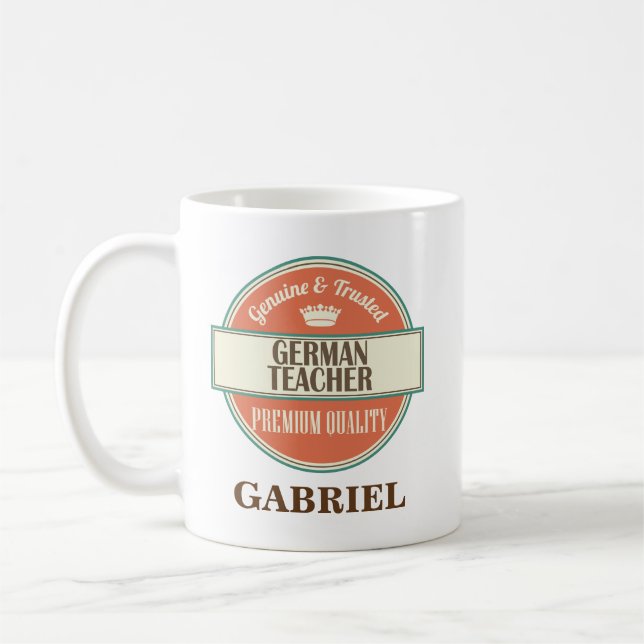 Professor alemão presente personalizado da caneca (Esquerda)