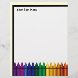 Professor Crayon Design Letterhead Stationery