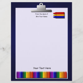 Professor Crayons Letterhead Stationery